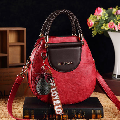 Sac Rond PU Élégant et Pratique