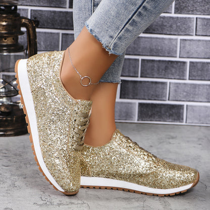 Brillez à chaque pas – Baskets Pailletées Glamour !